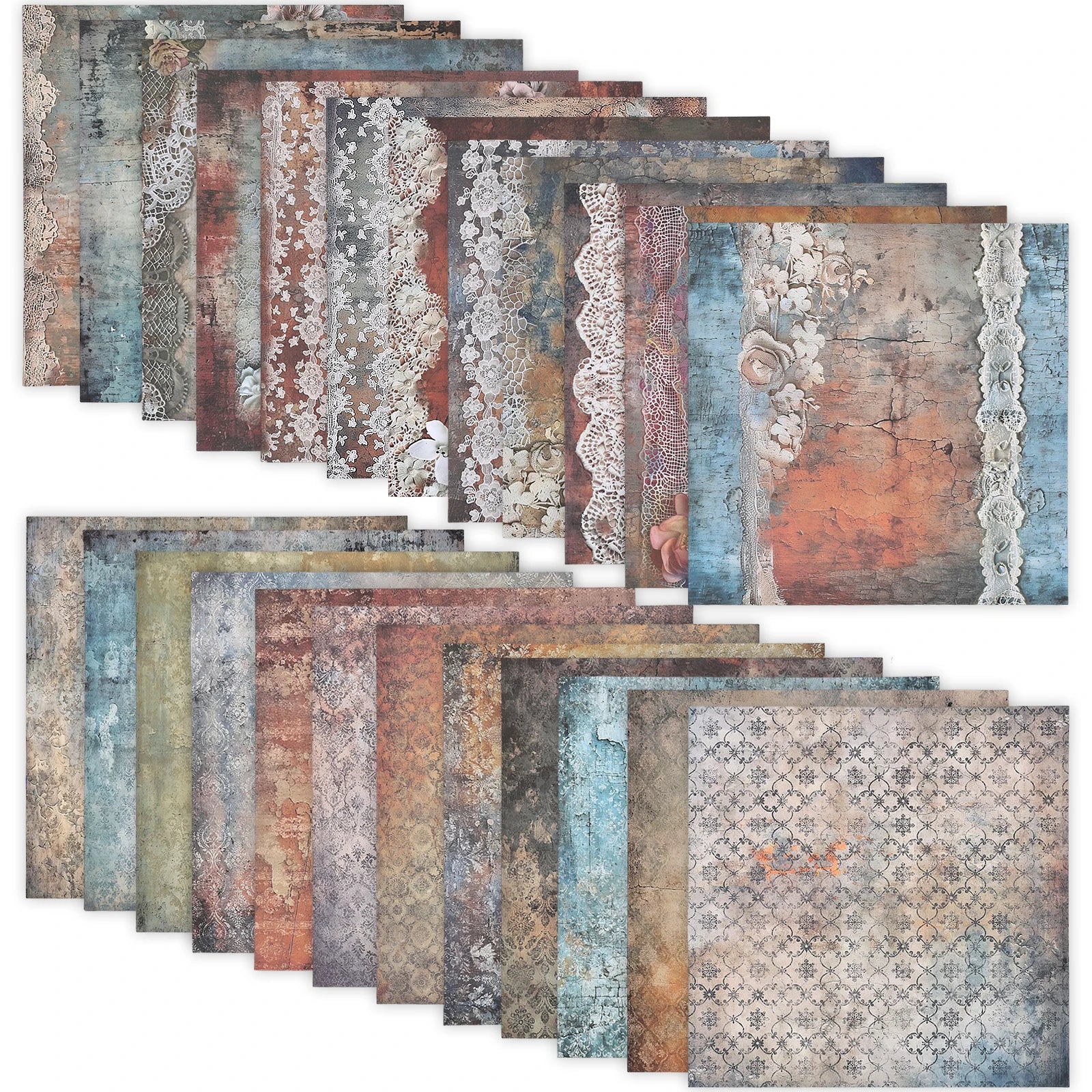 24 Sheets Double Sided Scrapbook Paper 12x12 Inch Decorative Craft Paper Decorative Scrapbooking Papers for Handbook Card Making