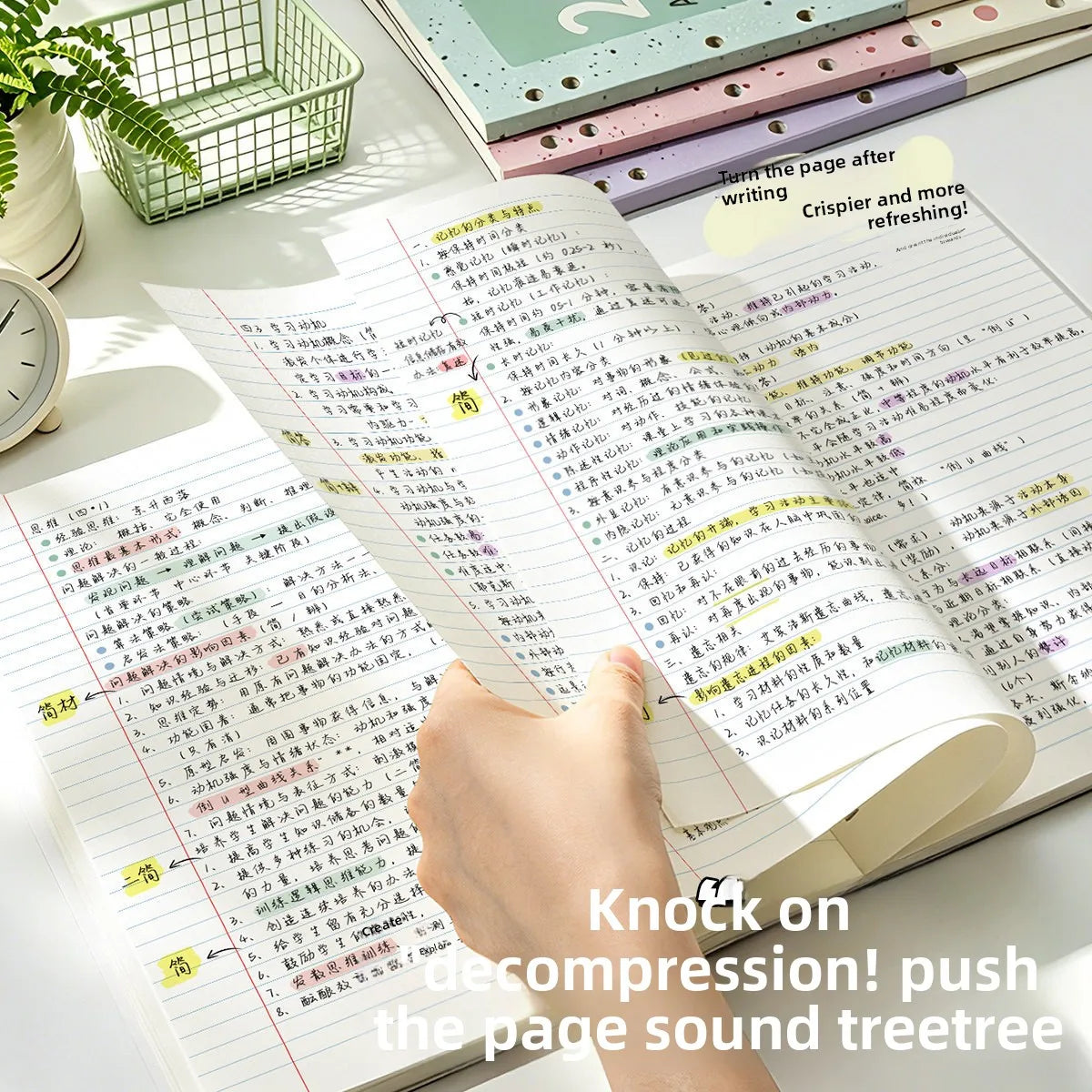 Thickened Loose Leaf Notebook A5 Horizontal Ruled Journal Diary Vintage Retro American Style Office School Writing Notepad