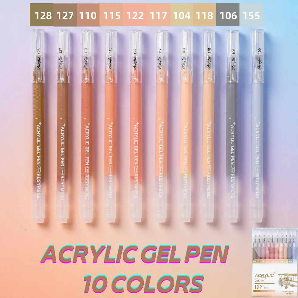 ROSYMENG 100/160 Colors Gel Pens,Acrylic Painting Handbook Pen Set,Multi-Color Neutral Pen,Student Writing Drawing Marker Pens