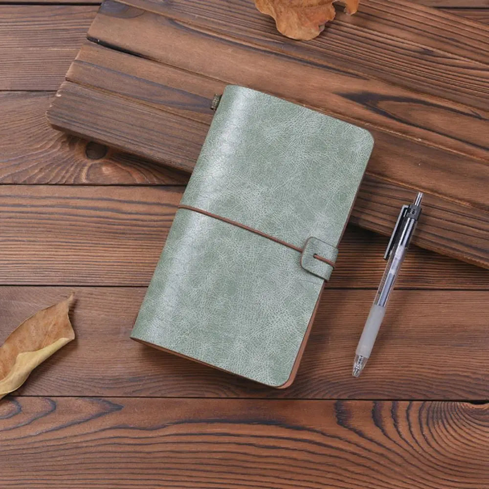 Vintage Portable Leather Notebook Stationery Hand Ledger Diary Book Hardcover Exquisite Notepad School