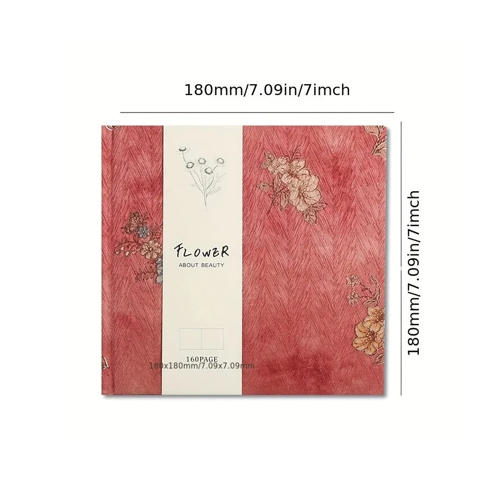 160 Pages 7*7 Inch Sketchbook Art Retro Silk Notebook Office/School/Art Supplies Blank Inner Page