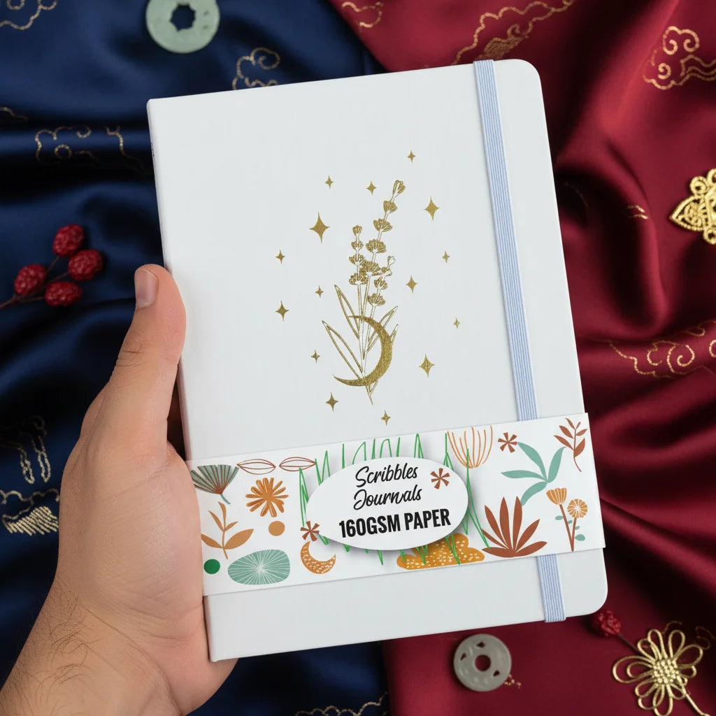 Sketch Journal Hardcover 160gsm Heavy Paper Artist Drawing Notebook 160 Numbered Pages Lay Flat Sketchbook