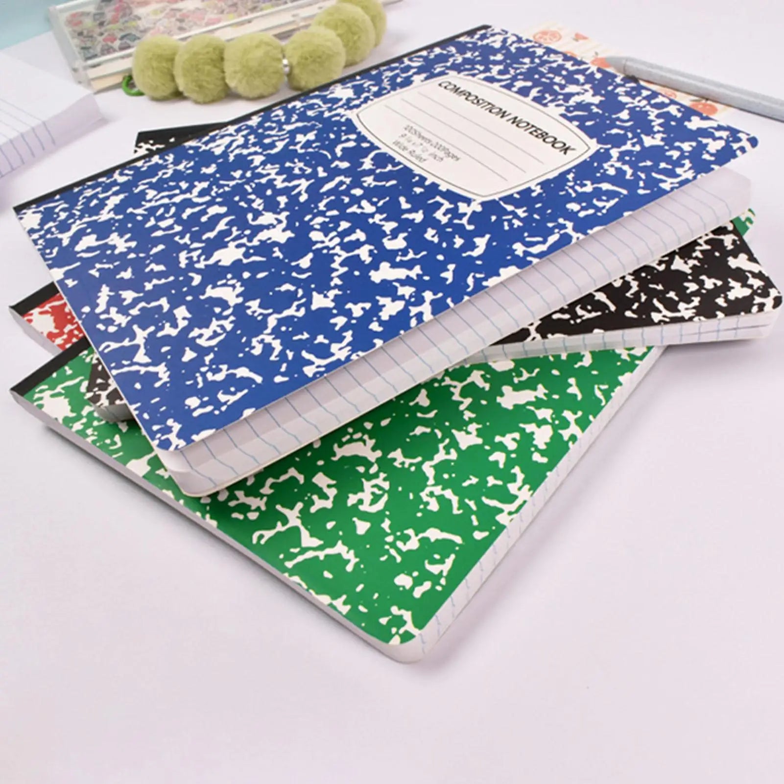 Composition Notebooks 100 Sheets Abstract Marble Cover Thick Paper 10.2x7.2in Lined Paper Notebook for School Classroom Office