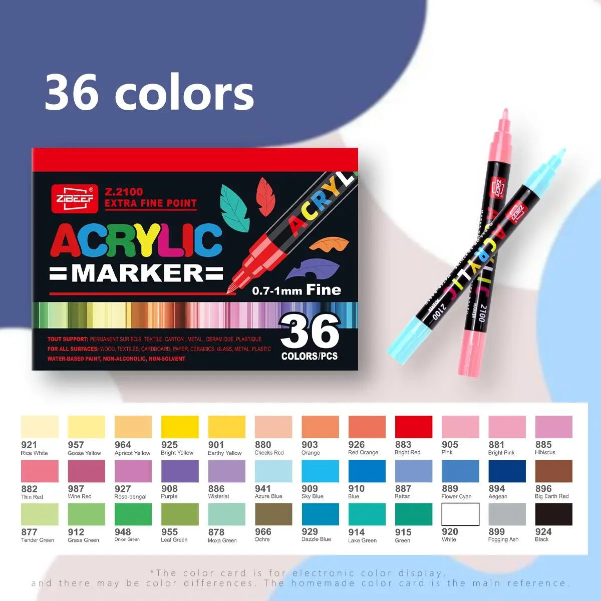 36-240 Acrylic Paint Markers, Waterproof and Highly Saturated, Are Suitable for DIY Art Supplies for Painting on Wood, Metal, Plastic, Fabric, Glass, and Ceramics
