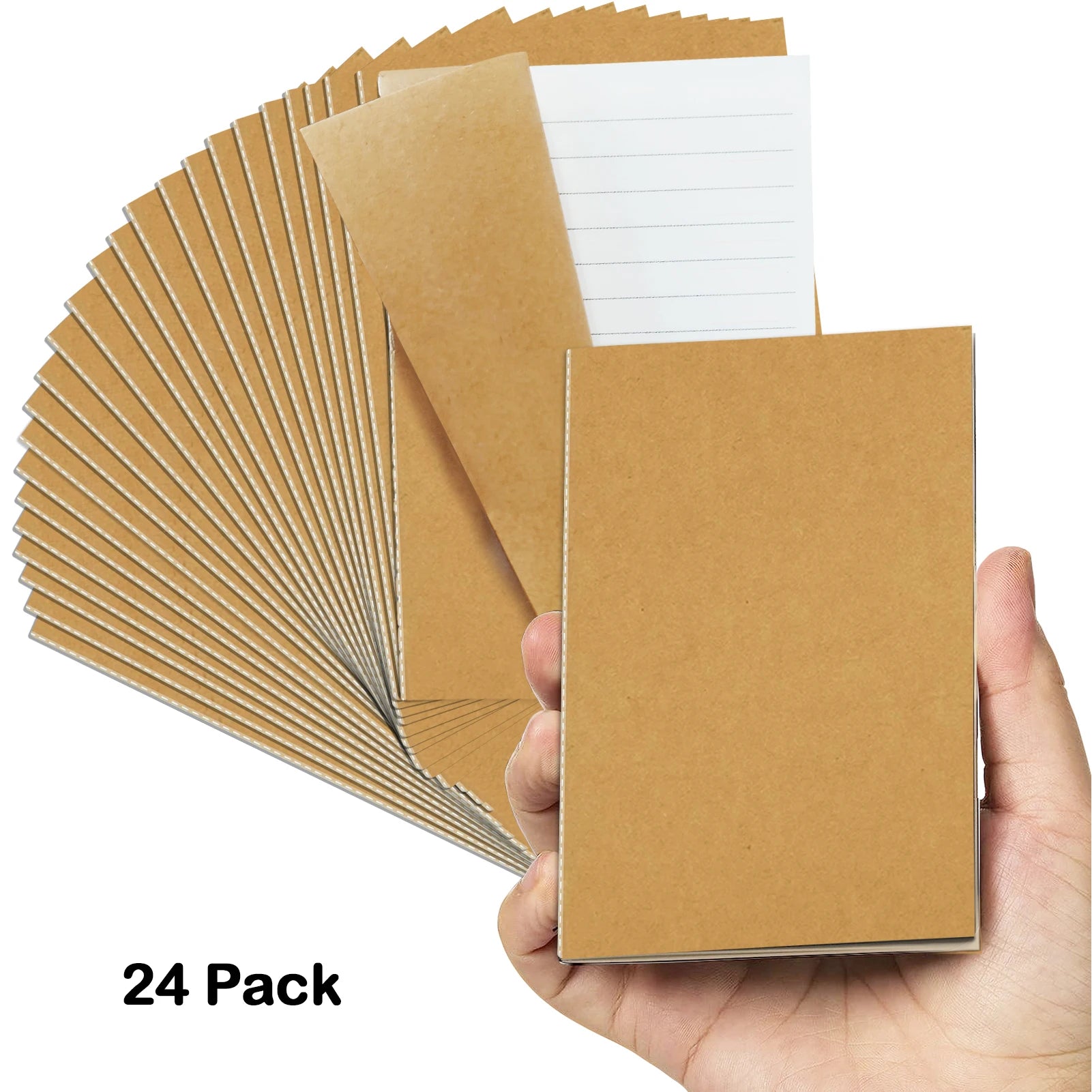 24 Pack Pocket Notebook Journal Bulk, College Lined Paper with Softcover, Small Memo Notepad for Writing/Drawing Diary/ Subject