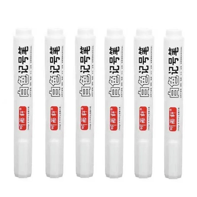 Haile For Metal White Oily Markers Waterproof Permanent Plastic Gel Pen Writing Drawing DIY Graffiti Stationery Notebook