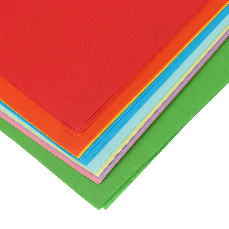 50/100pcs Color A4 Paper 10 Color Copy Paper Printing Paper Color Hand Folding Paper For Kids DIY Art School Home Projects
