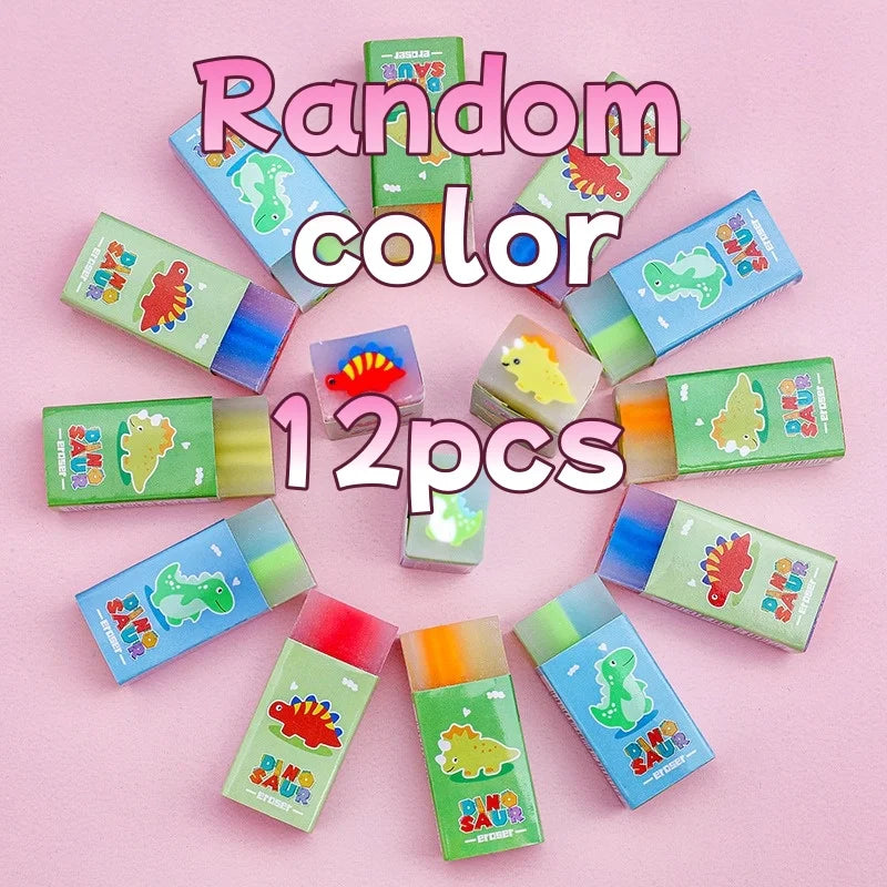 Dinosaur Erasers for Kids Clean Bulk Classroom Prizes Student Awards Teacher Party Supplies 3/6/12/18 Pcs