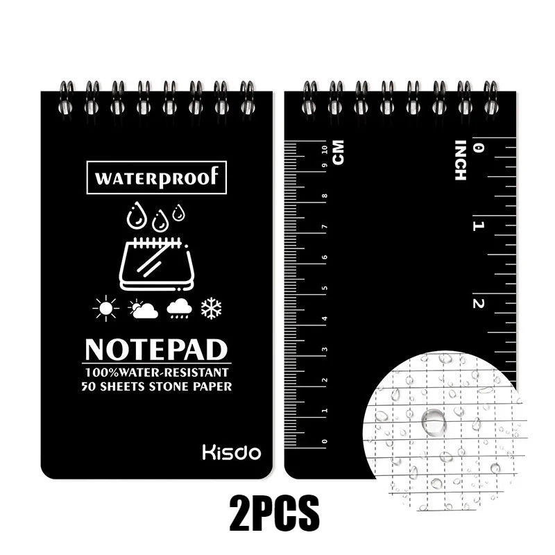 2PCS New Spiral Notebooks, Multicolor Mini Pocket Notebook, Waterproof Plastic Cover, Personalized Notebook, Back to School