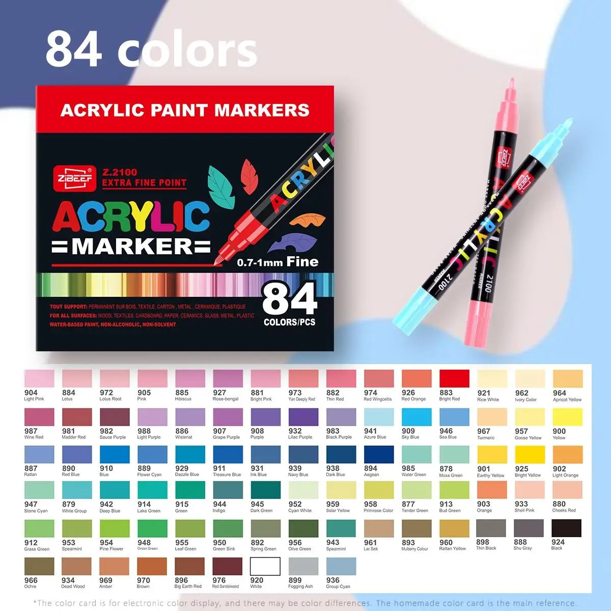 36-240 Acrylic Paint Markers, Waterproof and Highly Saturated, Are Suitable for DIY Art Supplies for Painting on Wood, Metal, Plastic, Fabric, Glass, and Ceramics