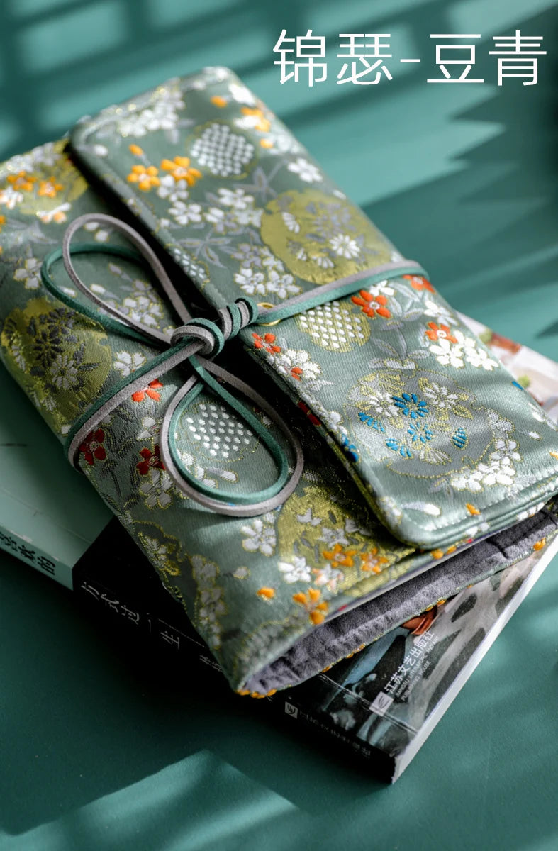 Beautiful Notebook for Girls Cloth Cover Retro Chinese Style Loose-leaf Diary Portable Scrapbook Binder Notepad Gift