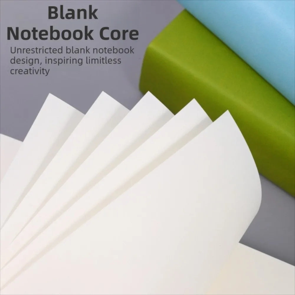 720 Page Blank Inner Notebook Synthetic Soft Minimalist Drawing Book Leather Surface Fresh Ultra Thick Notebook School Supplies