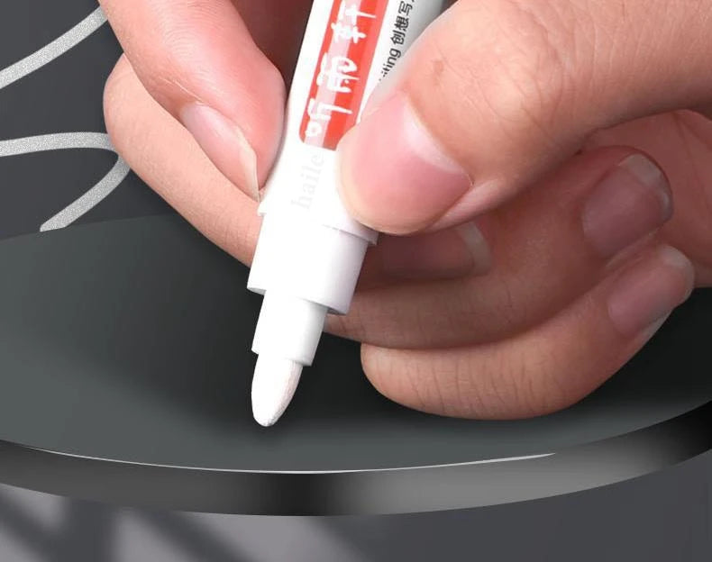Haile For Metal White Oily Markers Waterproof Permanent Plastic Gel Pen Writing Drawing DIY Graffiti Stationery Notebook