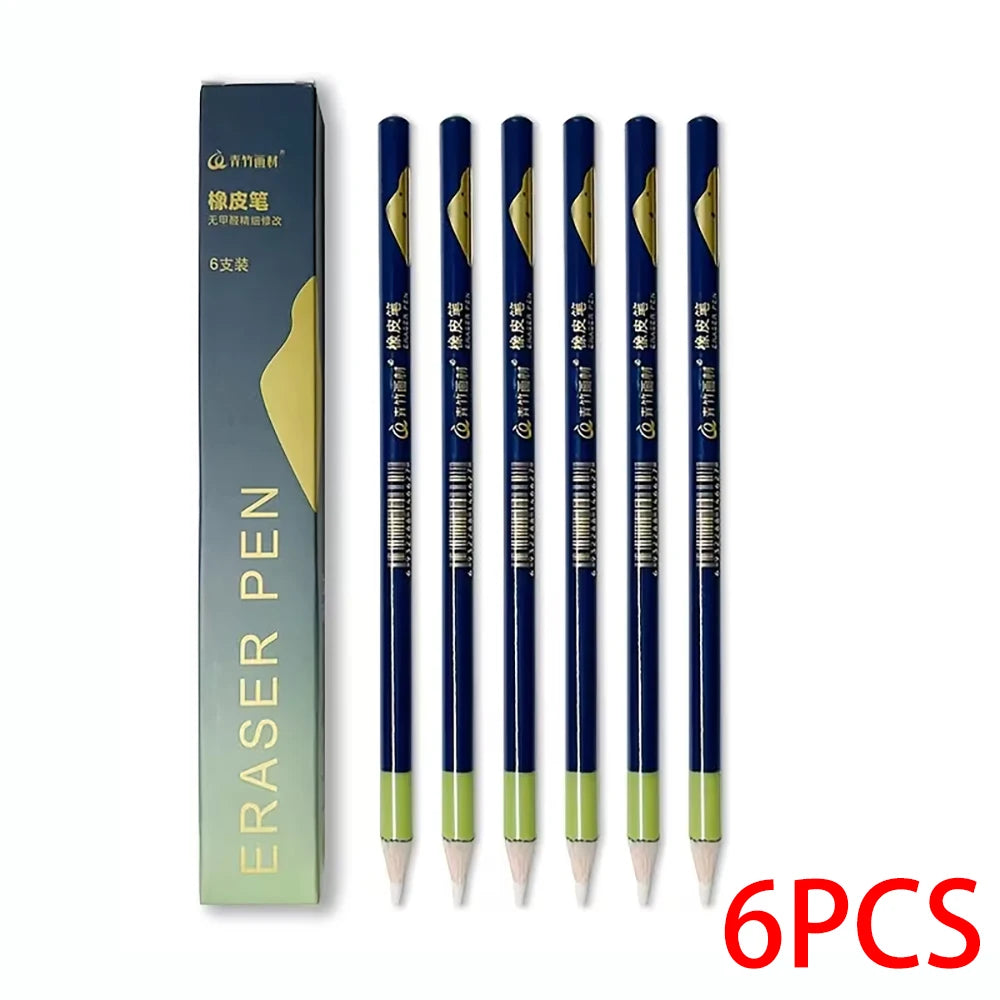 Eraser pencil—allows for precise erasing of sketch details and leaves no marks; suitable for sketching and drawing(1/6pcs)