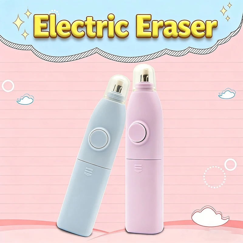 Electric Eraser Pencil Drawing Mechanical Cute Kneaded Erasers for Kids Student School Office Supplies Rubber Pencil Eraser