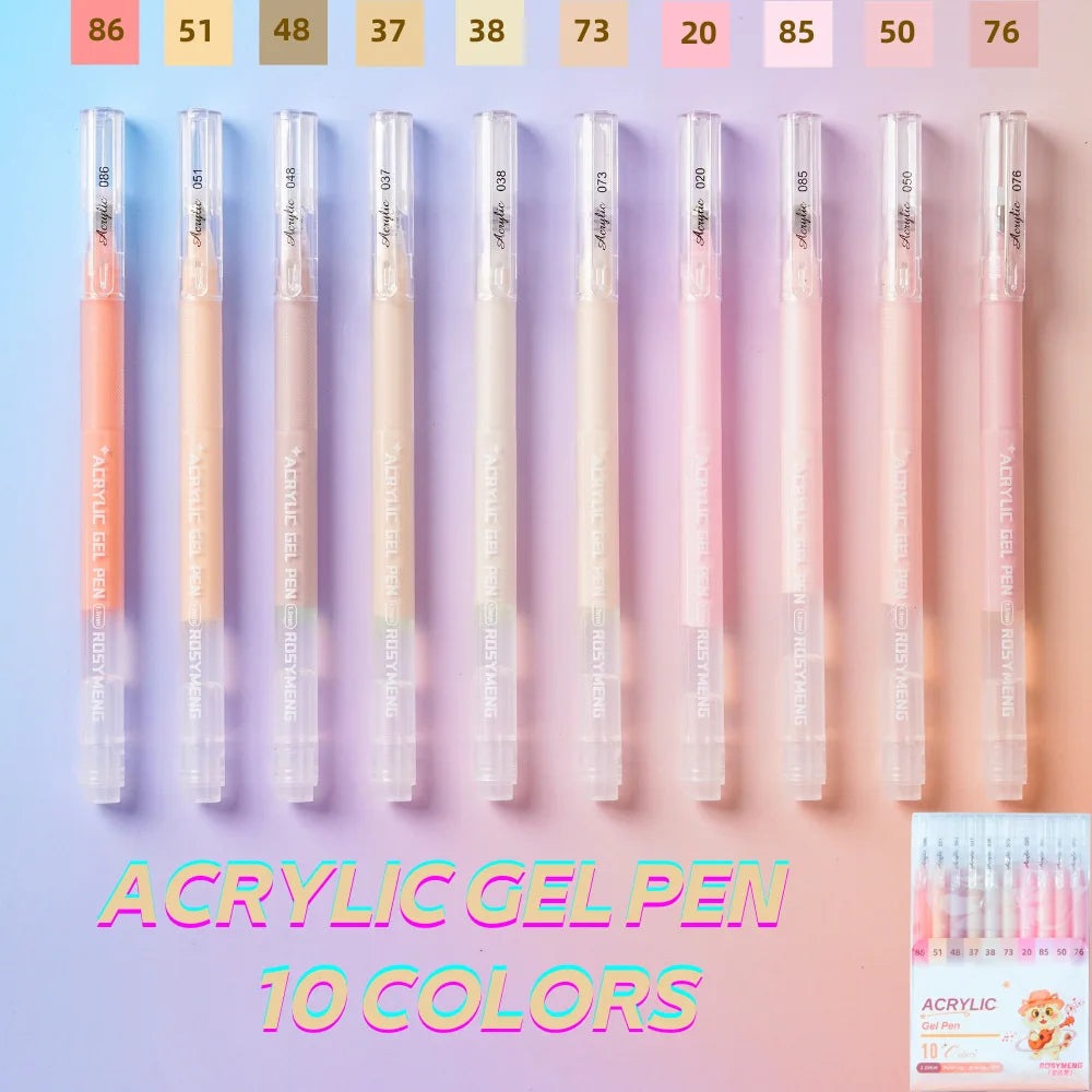 ROSYMENG 100/160 Colors Gel Pens,Acrylic Painting Handbook Pen Set,Multi-Color Neutral Pen,Student Writing Drawing Marker Pens