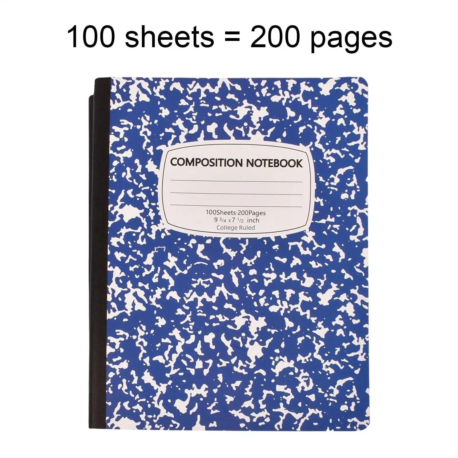 Composition Notebook College Ruled 100 Sheets Abstract Marble Cover Thick Paper 10.2x7.2in Lined Paper Notebook For School