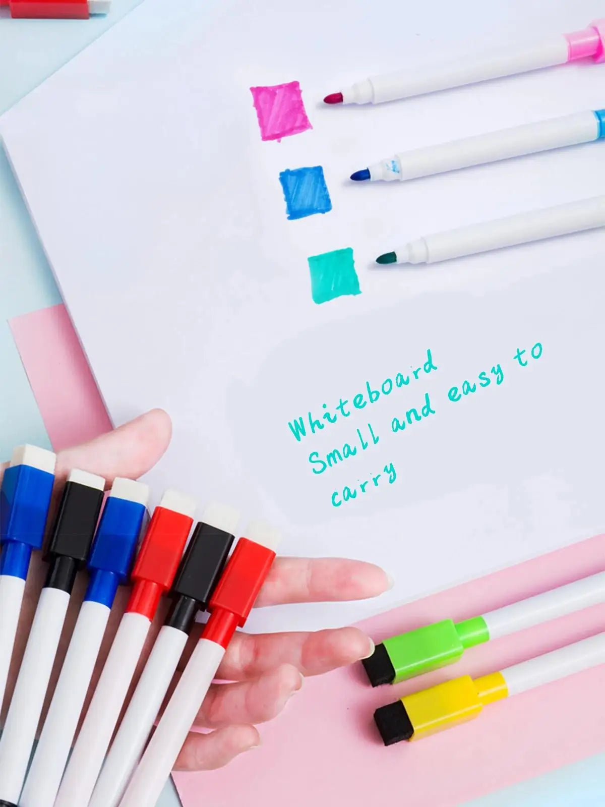8 Pcs Magnetic Erasable Whiteboard Pen Color Options Numbering Stationery Office Teaching Supplies For Blackboard Student Note