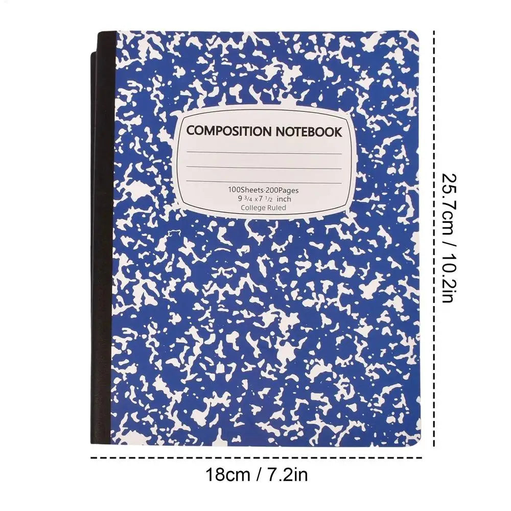 Composition Notebooks 100 Sheets Abstract Marble Cover Thick Paper 10.2x7.2in Lined Paper Notebook for School Classroom Office
