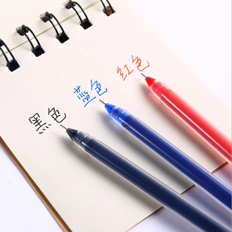 12 PCS Large capacity 0.5mm Gel pens no refill Stationery Smooth writing Fast dry ballpoint pen for school&office Supplies