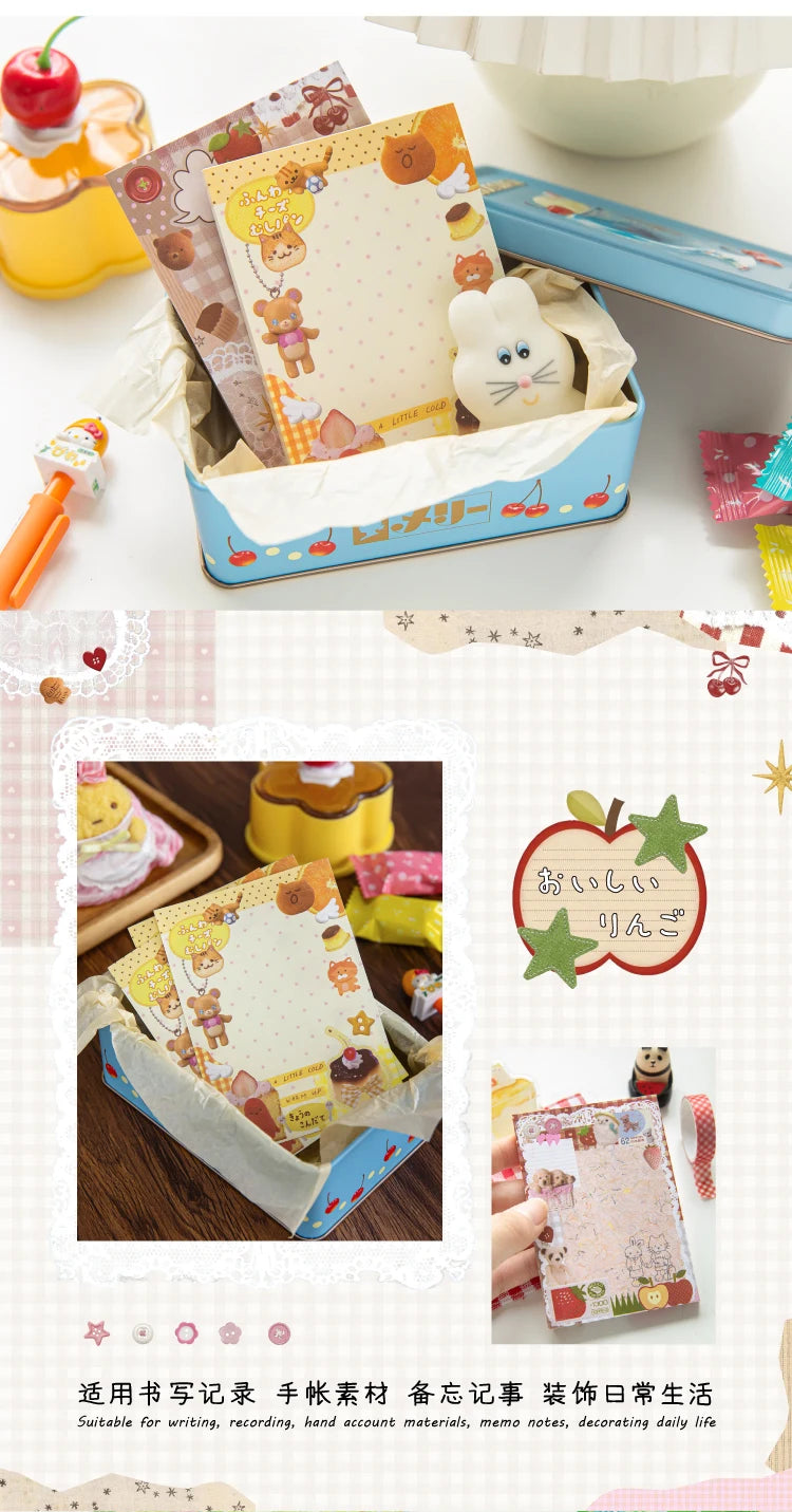 80pcs Kawaii Japanese Student Notebook Stationery School Office Supplies Planner Creative Handbook Decorative Paper