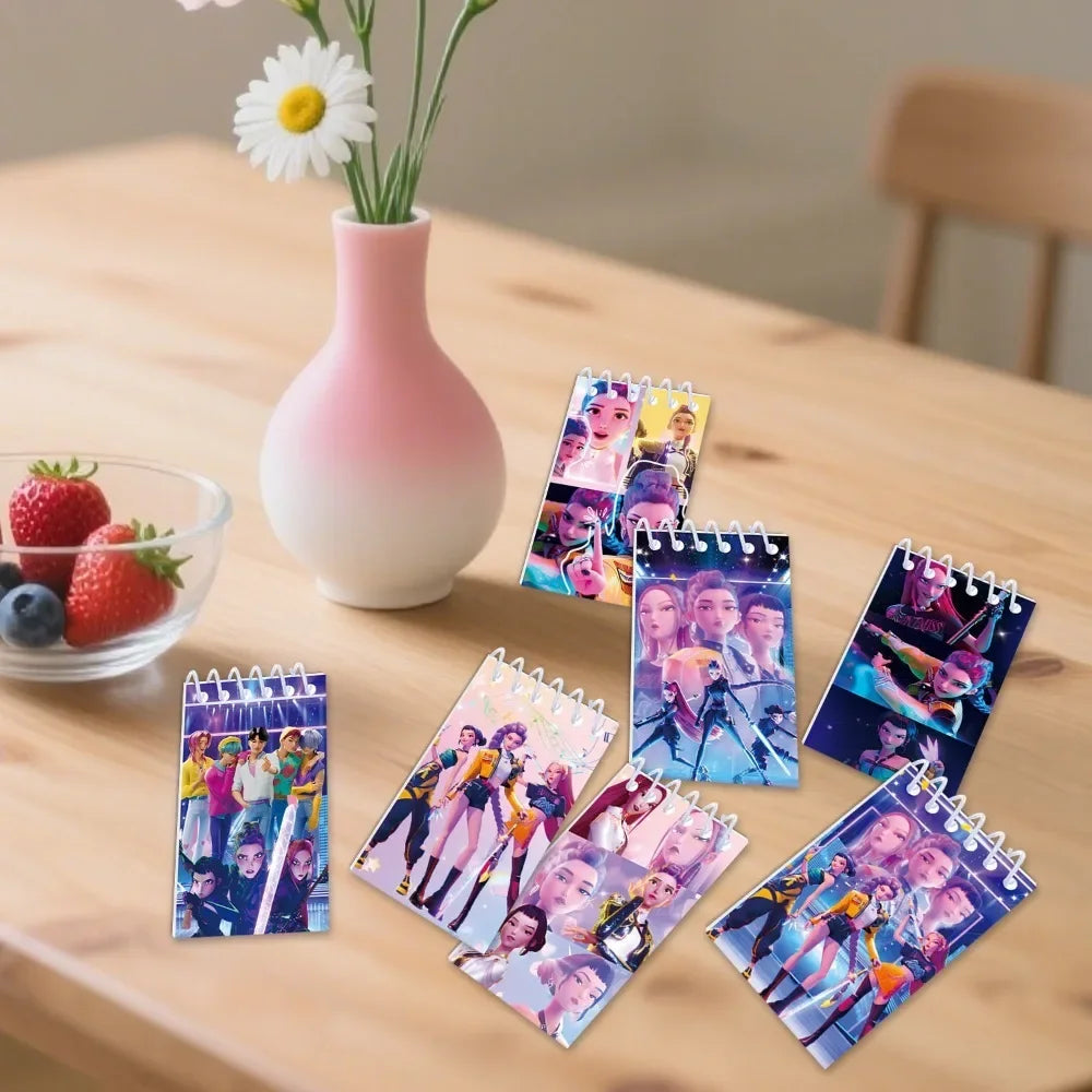 Cute Anime cartoon Notebook  Binder Anime Pattern Stationery Supplies Back To School Gifts 10*6cm