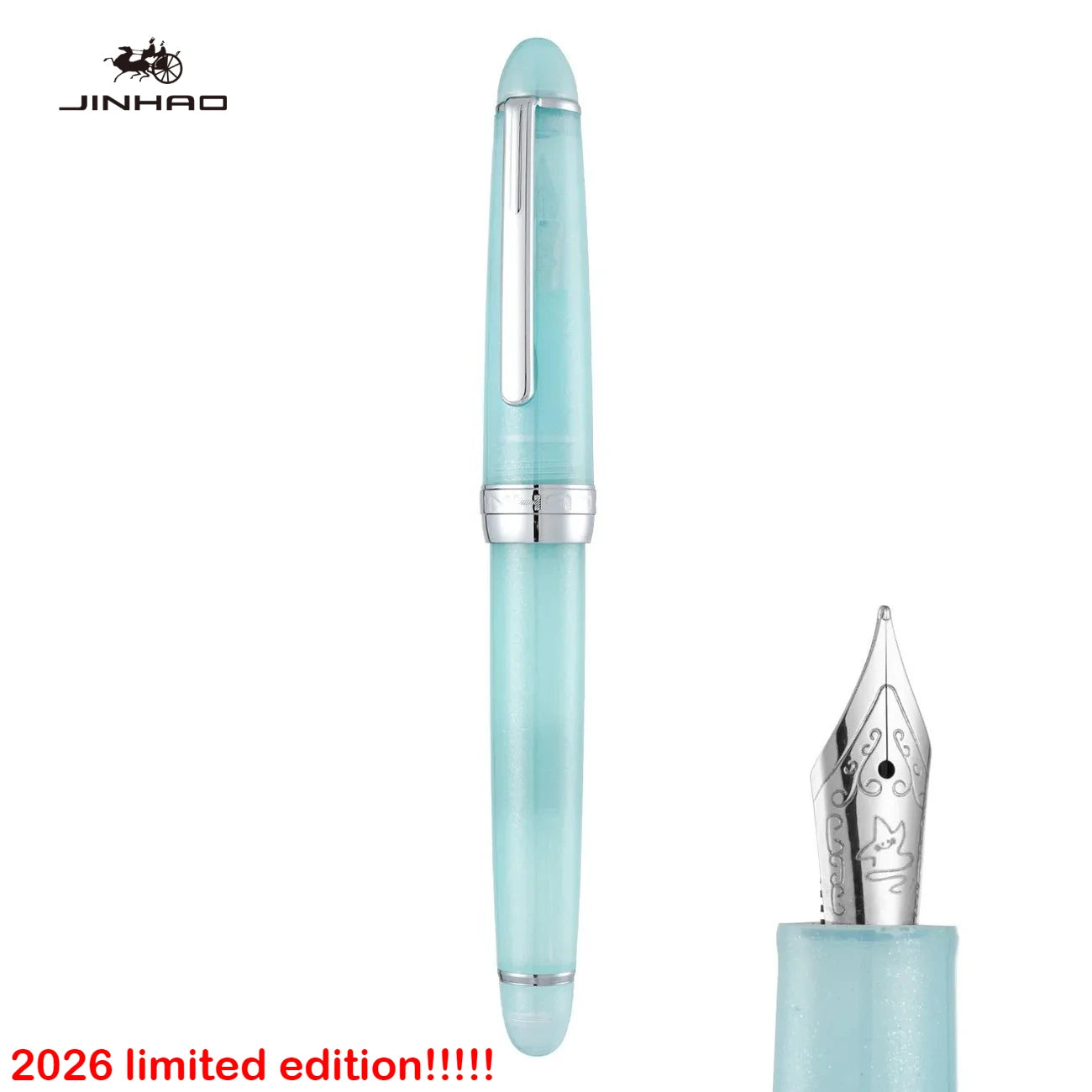 2026 Limited Edition Sakura Pink! JINHAO 82 Plus Fountain Pen Rose Clip Rose Scarf Pattern Nib School Office Supplies Stationery