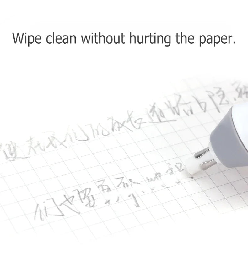 Electric Erasers Less Rubber Crumb Thick/Thin Rubber can be Changed Simple Safe and Efficient School Supplies Korean Stationery