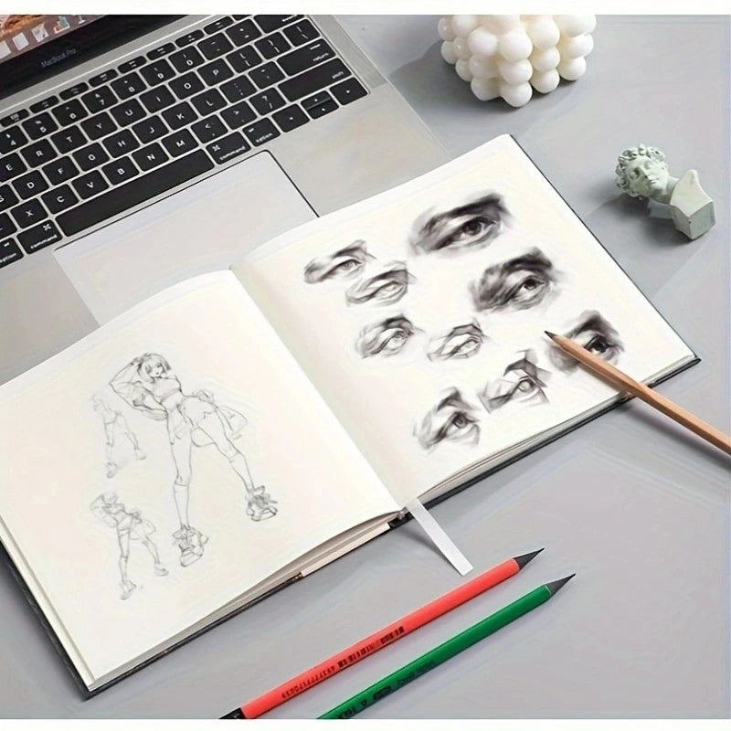 160 Pages 7*7 Inch Sketchbook Art Retro Silk Notebook Office/School/Art Supplies Blank Inner Page