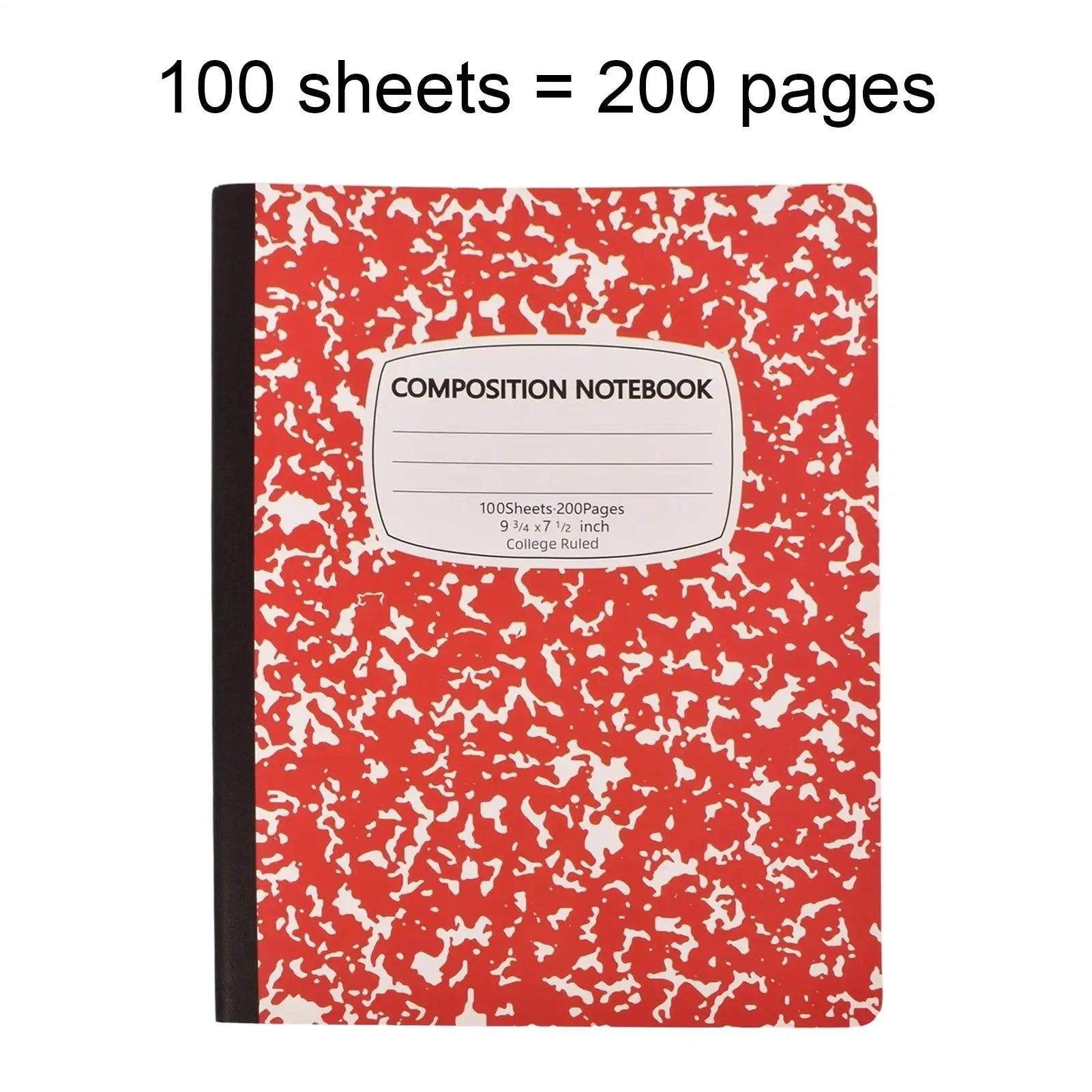 Composition Notebook College Ruled 100 Sheets Abstract Marble Cover Thick Paper 10.2x7.2in Lined Paper Notebook For School