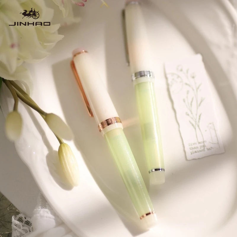 2026 Limited Edition Sakura Pink! JINHAO 82 Plus Fountain Pen Rose Clip Rose Scarf Pattern Nib School Office Supplies Stationery