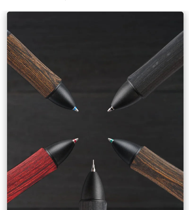 Pilot 4+1 Multifunctional Wooden Pen Grip Four-Color 0.7 Ballpoint Pen And 0.5 Mechanical Pencil Set Japanese School Stationery