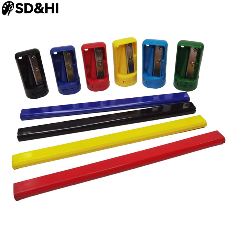 1pc Woodwork Carpenter Pencil Sharpener Cutter Shaver Narrow Sharpening For Woodworking Hand Tools Multi Purpose 6 Colors