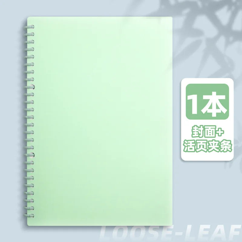 Macaron Loose Leaf Notebook 60 Sheets Detachable Coil Binder A4/A5/B5 Replaceable Journal for School