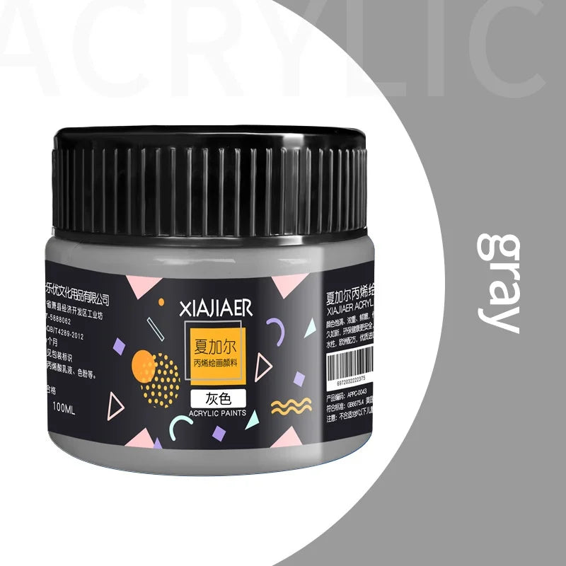 Acrylic Paint 100ml Hand-Painted Wall Painting Graffiti Stone T-Shirt Tinned Paint Studio Multi-Color Acrylic Paint