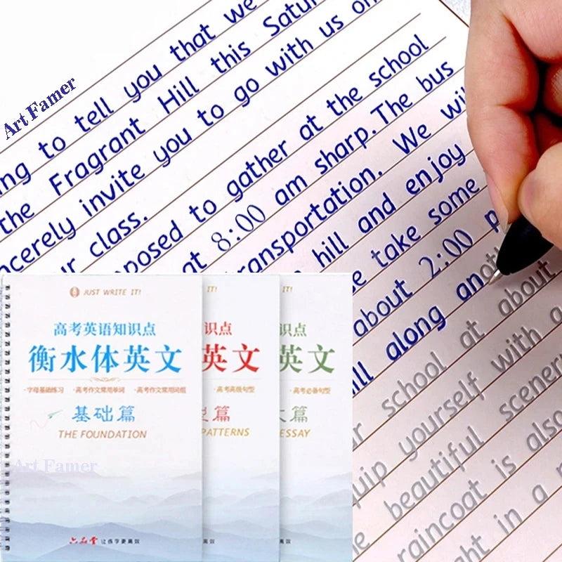 Students Practice Copybooks Learn English Composition Writing Handwriting Practice Book Hengshui Calligraphy Book 3D Reusable