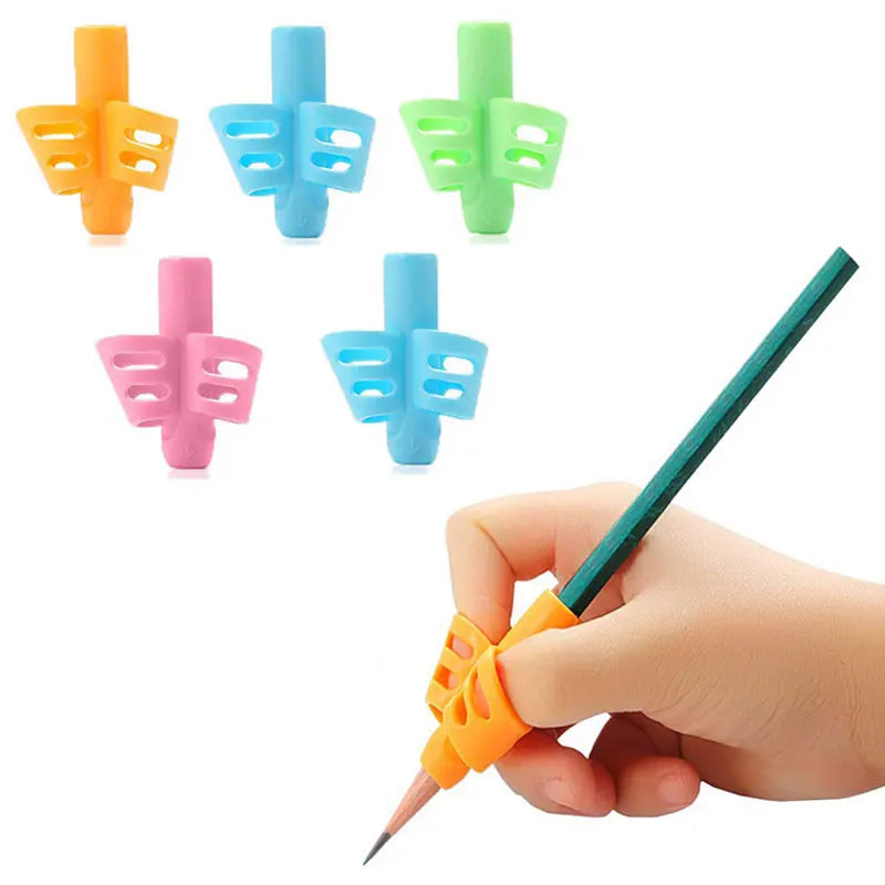 Pencil Handle Rod Grips pen Holder Grip for Kids Cute Hand writing Aid Trainer Posture Correction Pen Finger Holder