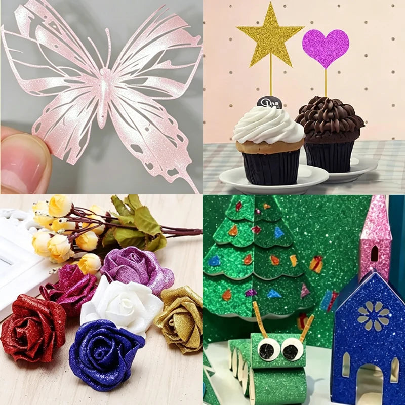 A4  Color Cardstock 20PCS 250G Mixe 10Colors Double-sided Pearl Paper Laser Printing Stock for Card Making Scrapbook & DIY Craft