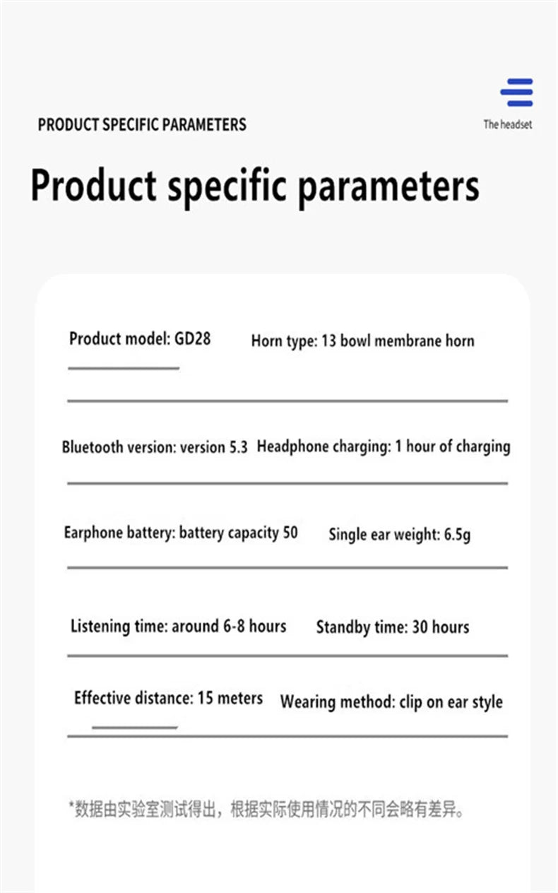 Earphone Clip Wireless Bluetooth Headphone Bone Conduction Headset High Quality TWS Auriculares Sport Noise Canceling With Mic
