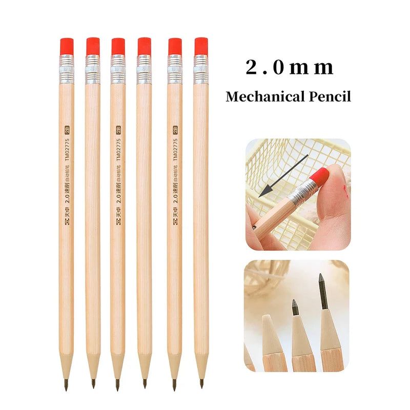 Student School office accessories stationery items Cute Stationery Drawing Writing Art Sketching 2.0 mm Mechanical Pencils