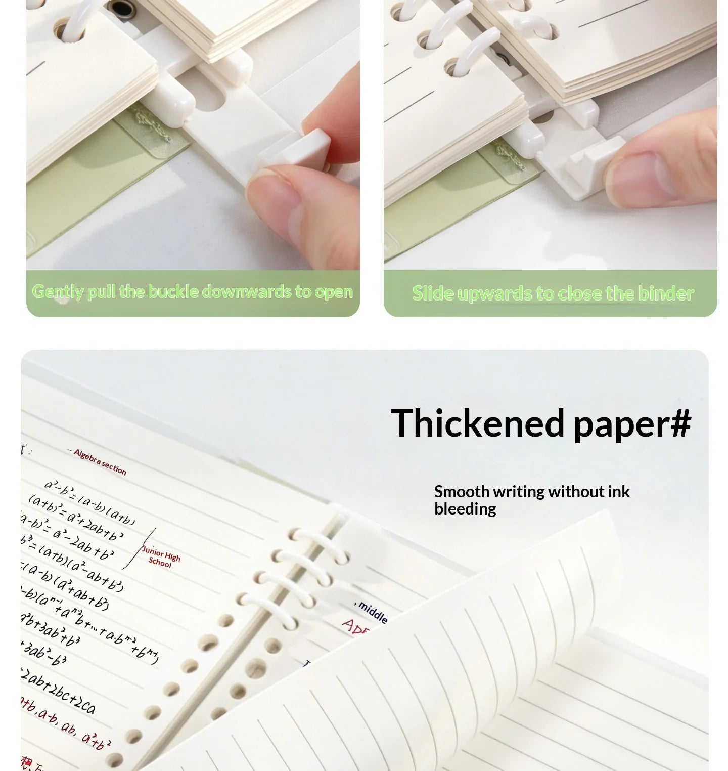 B5 Loose Leaf Notebook Soft Spine Detachable Pages for Middle High School Students Reading Journal Stylish New Design
