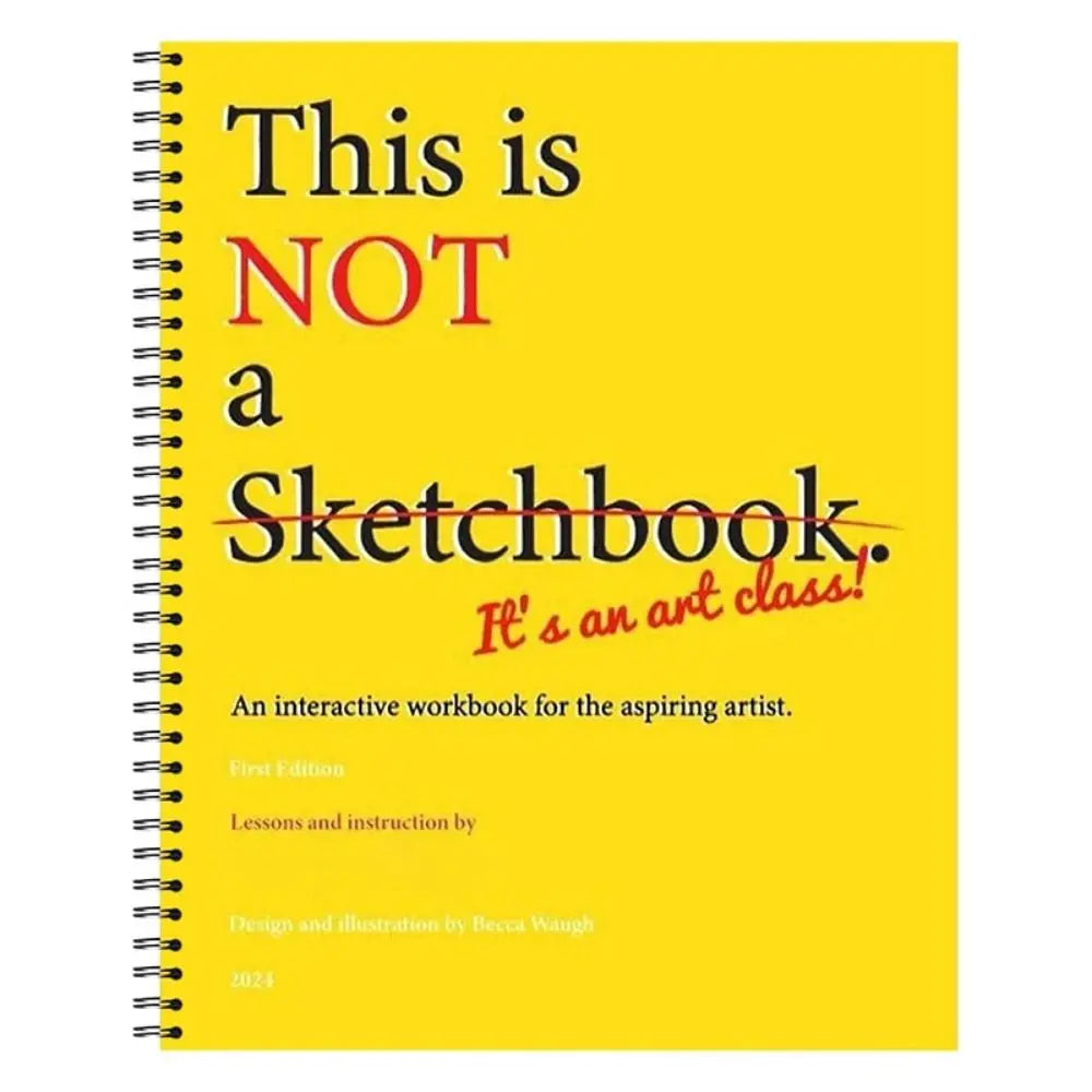 Professional This Is Not a Sketchbook Interactive Workbook Hardcover Art Class Drawing Book with Lined Blank Pages Thick Paper