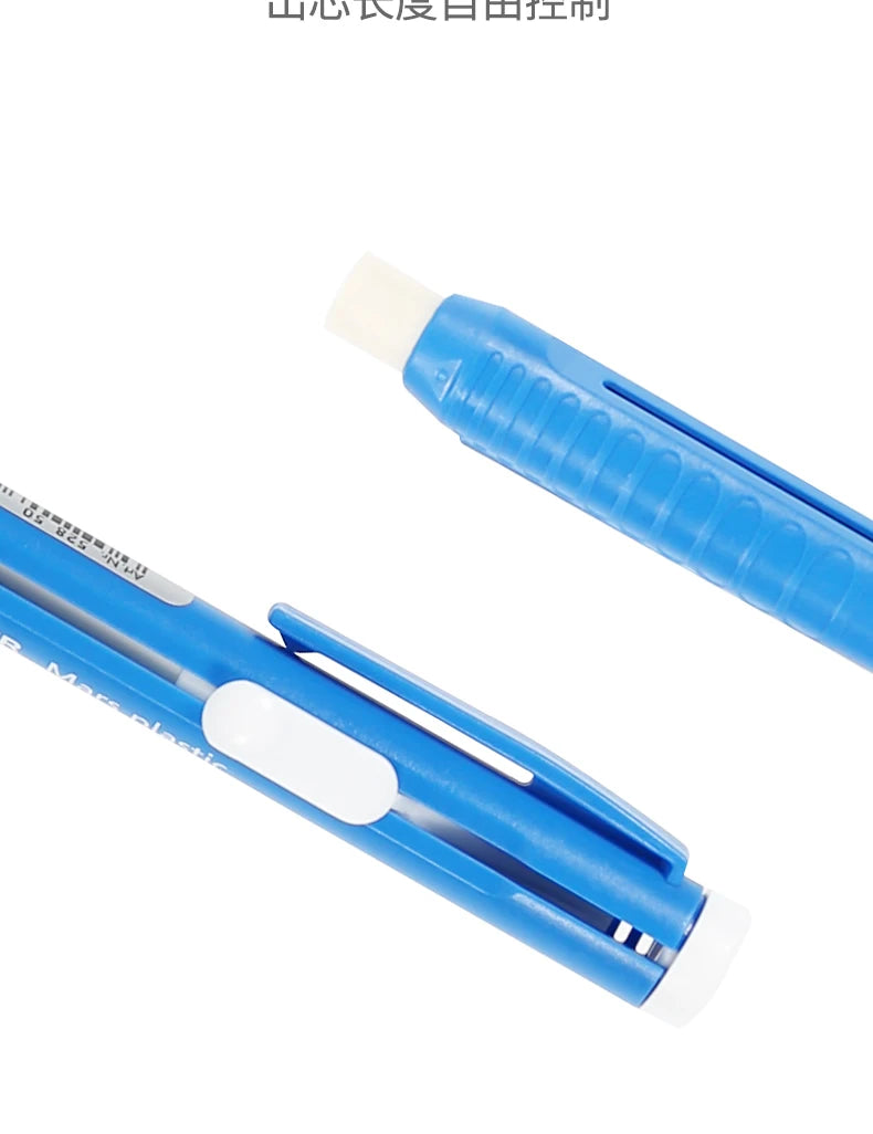 STAEDTLER Mars Plastic Eraser Pen with Refillable Holder,Smudge-Free & Tear-Free Precision, Retractable Design with Clip, Blue