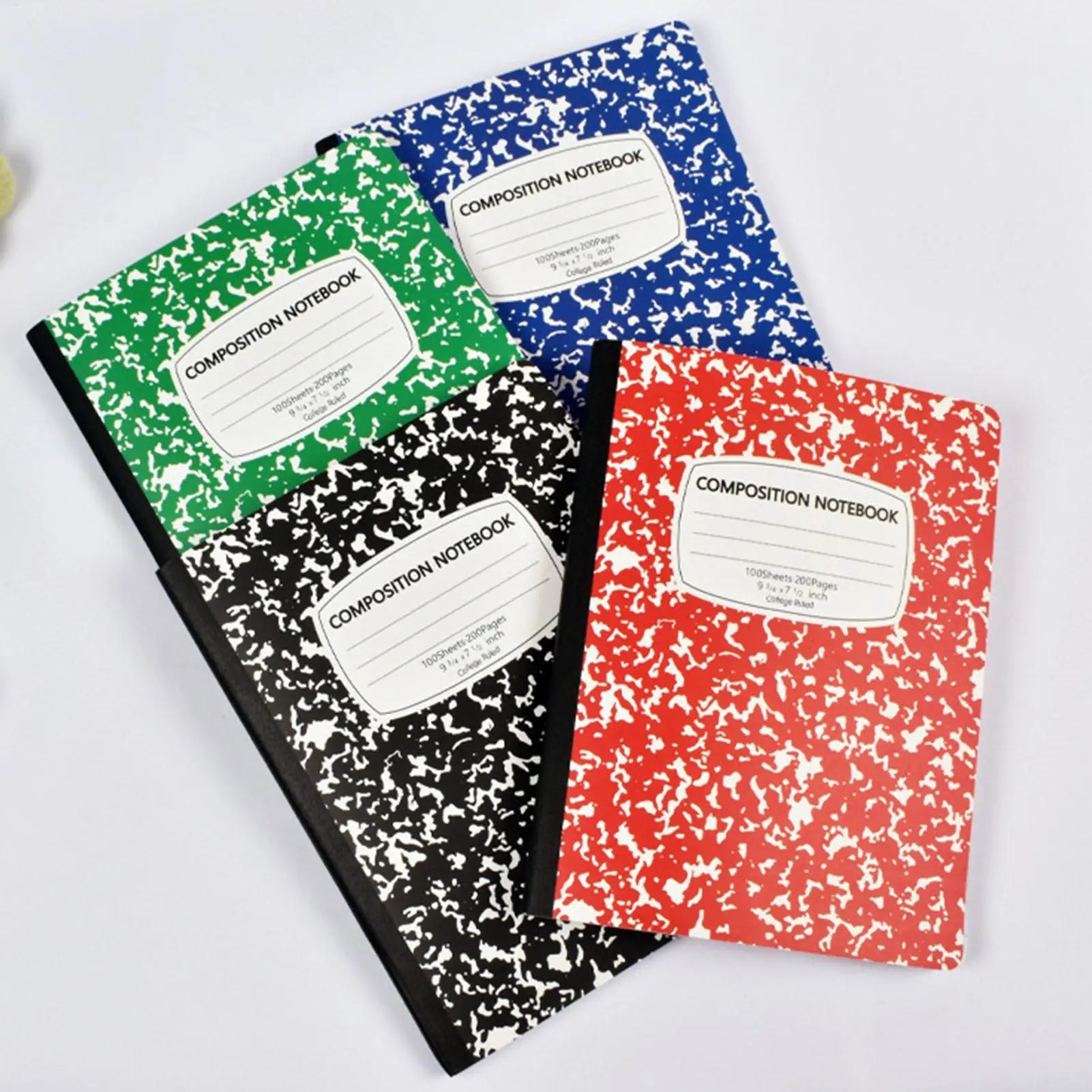Composition Notebooks 100 Sheets Abstract Marble Cover Thick Paper 10.2x7.2in Lined Paper Notebook for School Classroom Office