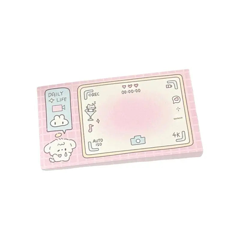 Memo Pad Notebook 100 Sheets Non Adhesive Cute Handwritten Notes for Meeting School Exam Preparation