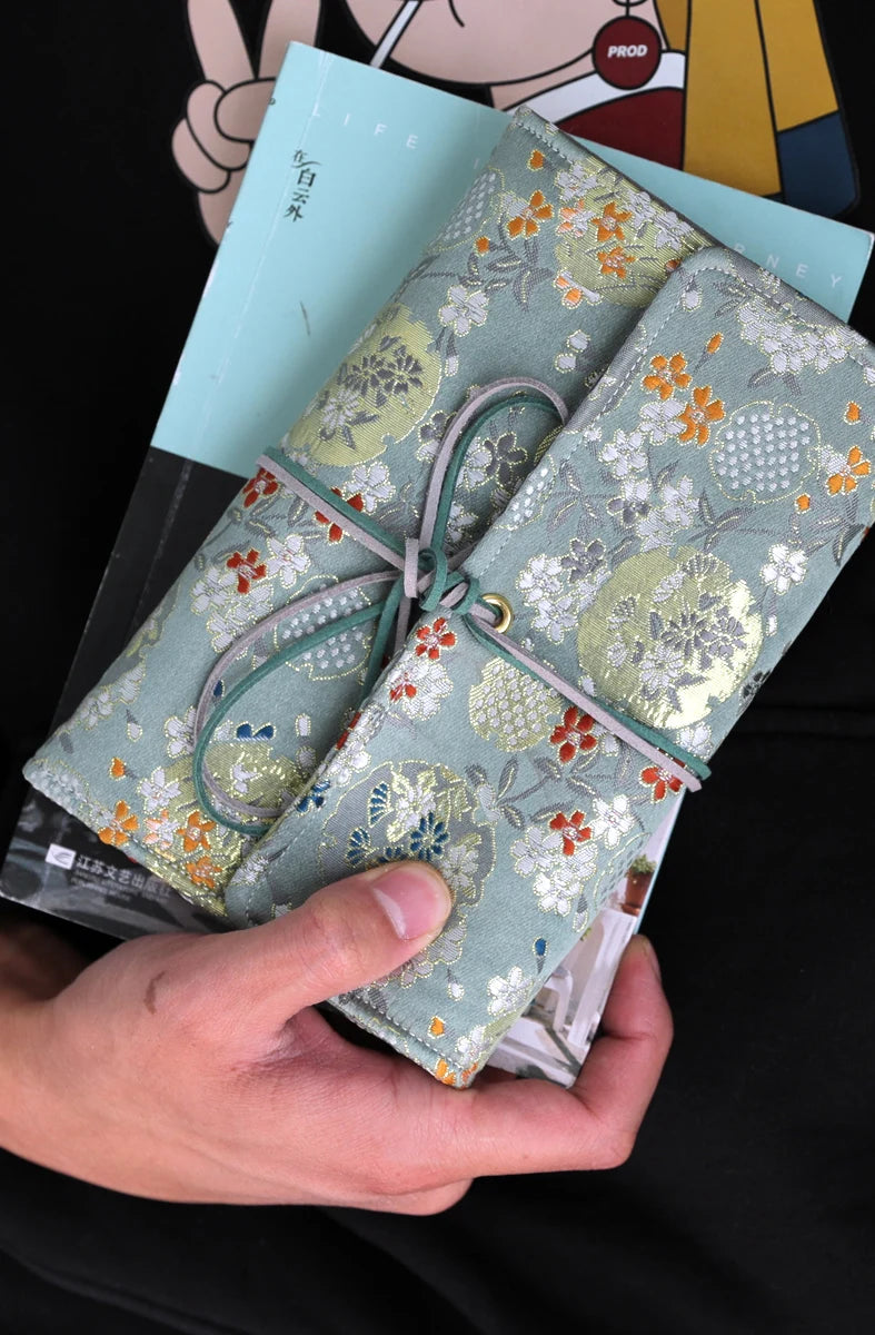 Beautiful Notebook for Girls Cloth Cover Retro Chinese Style Loose-leaf Diary Portable Scrapbook Binder Notepad Gift