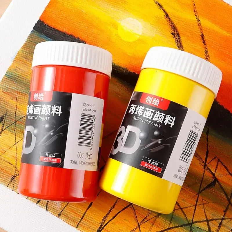 300ml Large-capacity Acrylic Paint Is Waterproof Sun-resistant and Does Not Fade EasilyThe Paste Has A Fine Texture for Graffiti