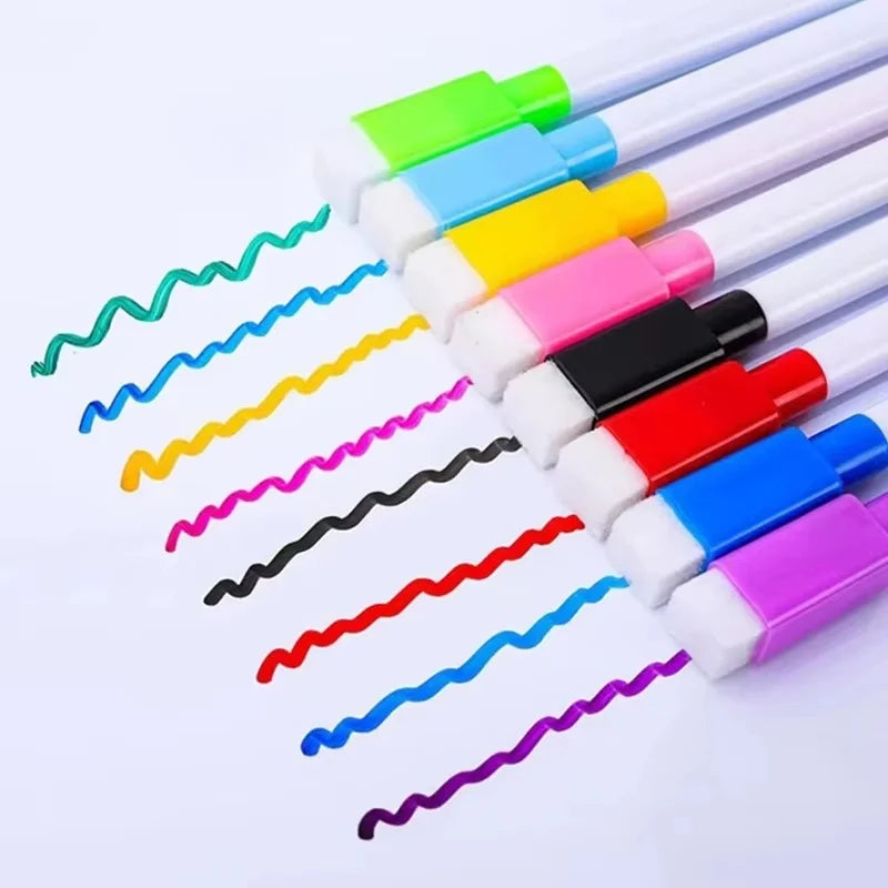8 Pcs Magnetic Erasable Whiteboard Pen Color Options Numbering Stationery Office Teaching Supplies For Blackboard Student Note