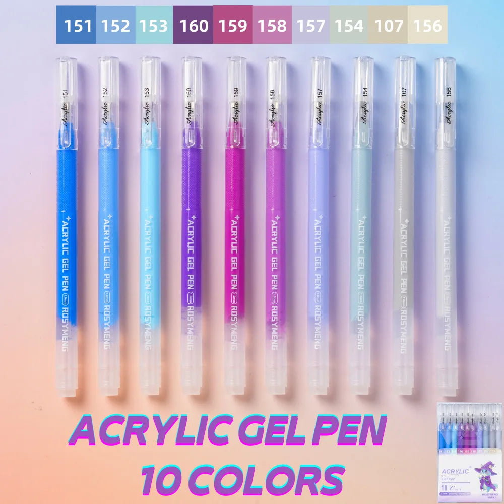 ROSYMENG 100/160 Colors Gel Pens,Acrylic Painting Handbook Pen Set,Multi-Color Neutral Pen,Student Writing Drawing Marker Pens