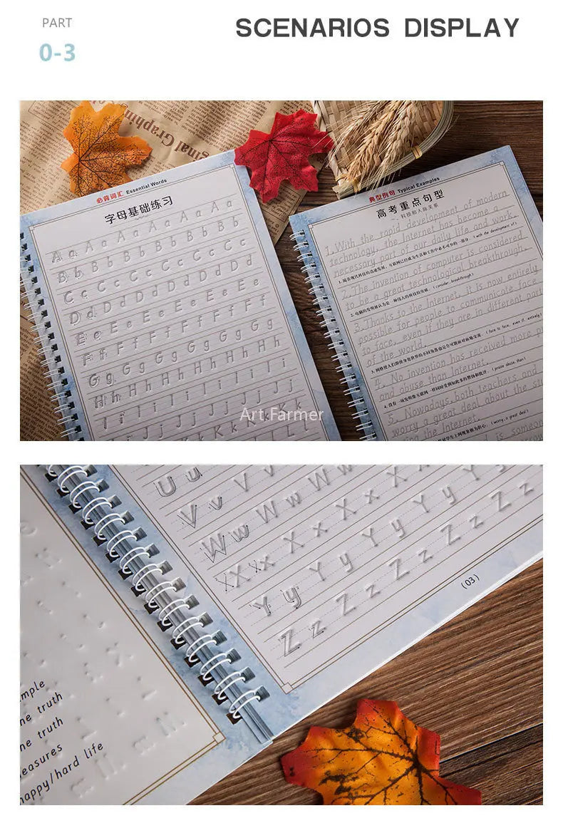 Students Practice Copybooks Learn English Composition Writing Handwriting Practice Book Hengshui Calligraphy Book 3D Reusable